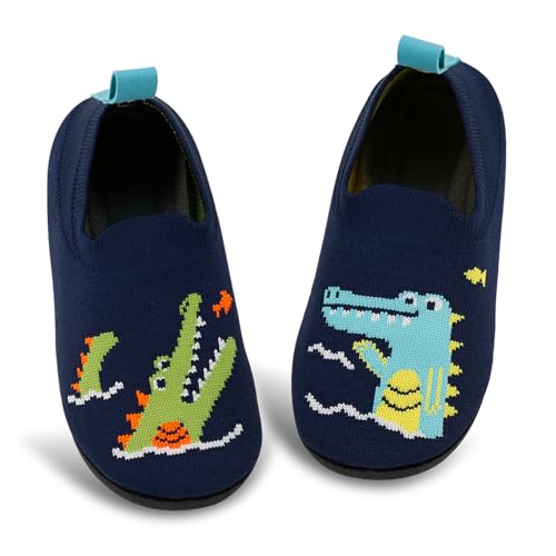 qpyysz Hausschuhe Kinder Junge Kinderhausschuhe Turnschläppchen Jungen Barfuß Kindergarten Hausschuhe Pantoffeln Atmungsaktive Rutschfest Lauflernschuhe
