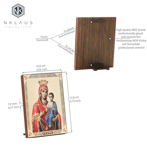 NKlaus Gottesmutter Von Iviron Holz Ikone 10x12cm christlich orthodox 13928