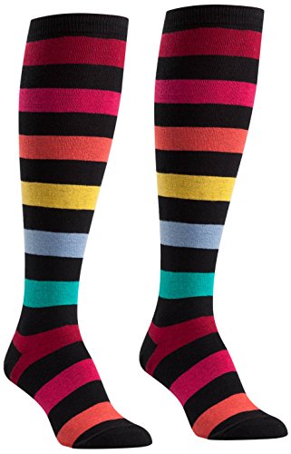 Sock It To Me Women's Knee High Striped Socks, Fun Sherbet