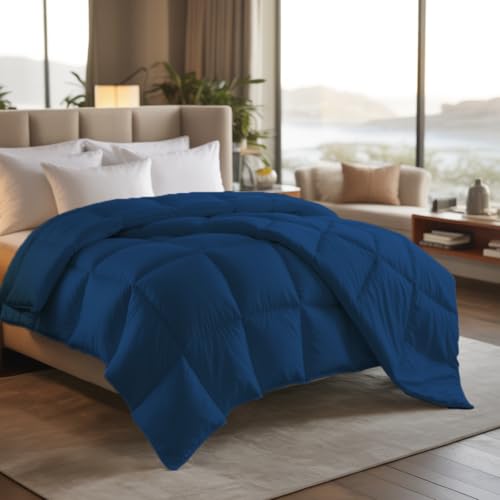 Image of Earthlycozy 300GSM Premium Comforter - Hypoallergenic, Breathable, Reversible, Lightweight, All-Season, AC Friendly and Machine Washable (Blue, Double)