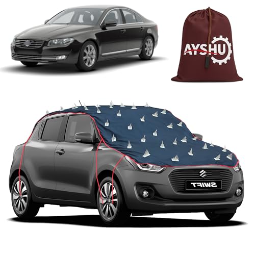 Image of AYSHU Water-Resistant Spike Car Cover for Volvo S80 - Protects from Dogs, Monkeys, Dust, Sunlight & UV - Full Roof Universal Fit
