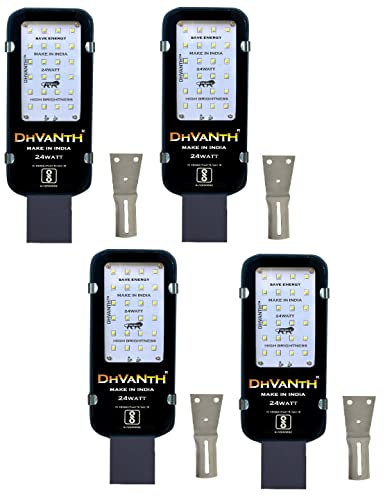 Image of DHVANTH LED 24 W Outdoor Waterproof Street Light with Osram LED, Aluminum Body, IP 65 Driver for Outdoor use. 24W Pack-4