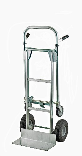 Harper Trucks 850 lb Capacity Aluminum Convertible Hand Truck and Dolly with 10" Pneumatic Wheels - Thumbnail 2