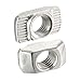 uxcell Sliding T Slot Nuts, M8 Half Round Roll in T-Nut for 4545 Series Aluminum Extrusion Profile, Carbon Steel Nickel-Plated, Pack of 30