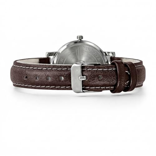 Image of jainx Corporate Gift Leather Strap Analog Wrist Watch for Women (Black /Brown Strap Color)