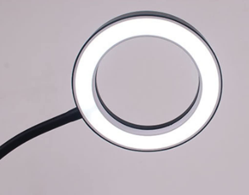 Klemmlampe LED Schreibtischlampe 12W Leselampe Flexibles Klemmlicht 3 Farb & 5 Helligkeitsstufen Schwanenhals Klemmleuchte für Schlafzimmer Augenpflege Büro Tischlampe Schwarz
