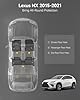 3W Floor Mats Fit for Lexus NX 2015 2016 2017 2018 2019 2020 2021 (NX200t/NX300/NX300h), TPE All Weather Custom Fit Floor Liner for Lexus NX, 1st&2nd Row Full Set Car Mats, Black