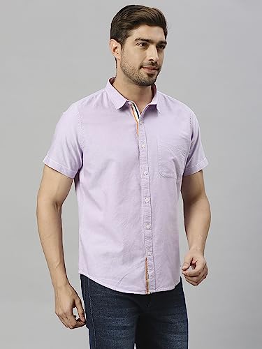 Image of Thomas Scott Men's Cotton Casual Shirt | Regular Fit | Soft & Breathable Fabric | Stylish Everyday Wear for Work, Travel & Outings