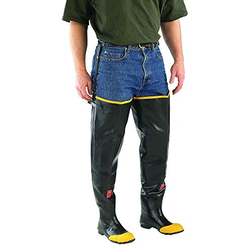 Galeton 7942-13 Repel Footwear Steel Toe Hip Boots With Straps, Men's Size 13, Black #TOP1