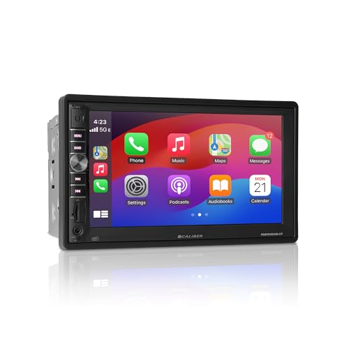 Caliber Autoradio Bluetooth Drahtlos Apple carplay, Autoradio mit Bildschirm 7 Zoll, Auto Radio Touch Display, 2 DIN, Rückfahrkamera Verbindung, mit Android Mirror Link, 4 x 100 Watt (RMD901DAB-CP)