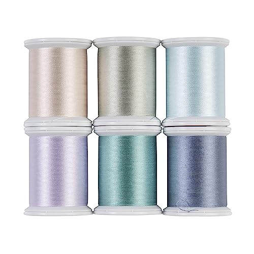 Superior Threads Kimono Silk Sewing Quilting Thread 220 Yard Spool 6-Pack (Winter)