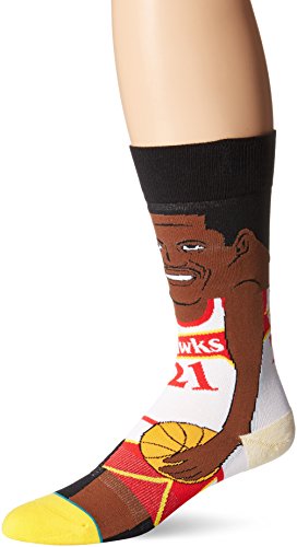 Stance Men's NBA Legends Crew Socks, Wilkins, Large/Shoe Size 9-12