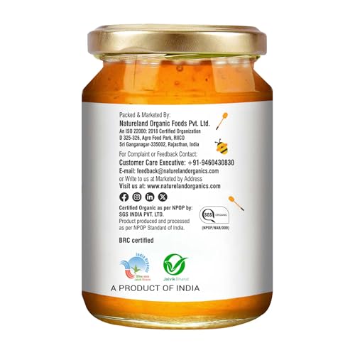 Image of Natureland Organics Honey 250 Gm - Pure - Natural - Organic Food (Pack of 3)
