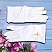 Swanson Christian Products Medium White Cotton Gloves with Gold Cross for Church Ushers Greeters Deacons Pallbearers Wedding Serving Formal Uniforms