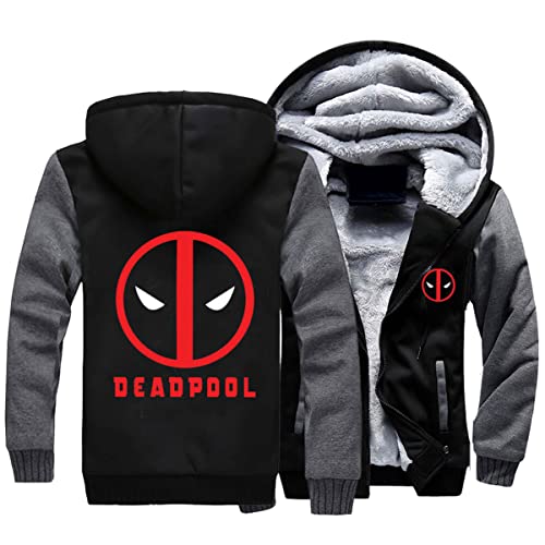 ZPJSZ Sweats à Capuche pour Hommes pour Deadpool Manteau à Manches Longues Doublé thermiquement à Capuche Veste épaisse et Chaude-D||S Cover