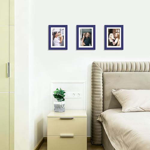 Picrit 5x7 Picture Frame Set of 12, Display 4x6 with Mat or 5x7 without Mat, Photo Frames for Wall Mounting or Table Top Display, Navy Blue Picrit 5x7 Picture Frame Set of 12, Display 4x6 with Mat or 5x7 without Mat, Photo Frames for Wall Mounting or Table Top Display, Navy Blue