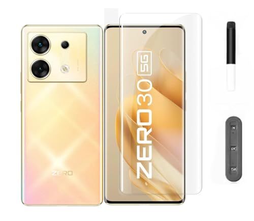 Image of Diruite Premium Tempered Glass Design for Infinix Zero 30 5G (6.78 Inch) Advanced Border Less Full Edge to Edge UV Screen Protector and Easy Installation Kit (Pack of 1)