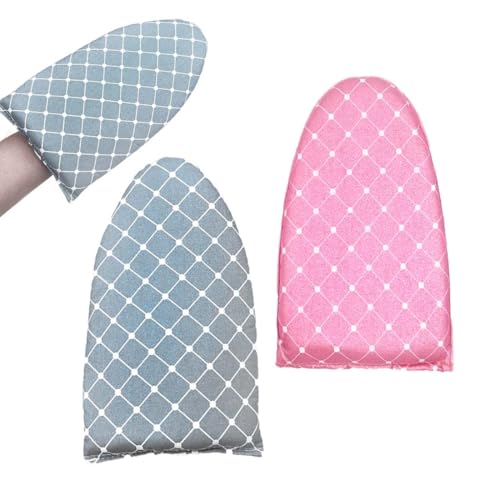 GHPKOTW 2 Pezzi Guanti Da Stiro a Vapore, Vaporizzatore Per Indumenti, Resistente Al Calore, All'Acqua e Al Vapore, Mini Asse Da Stiro Portatile (Pessimista/Rosa)