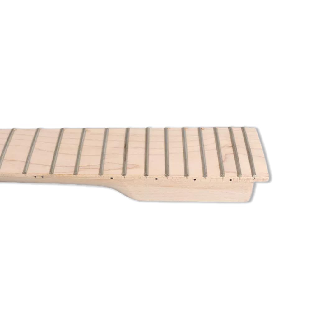 Manche Guitare Basse 24 Frettes 76,2 Cm - Érable Canadien + Touche Palissandre Tête Vierge
