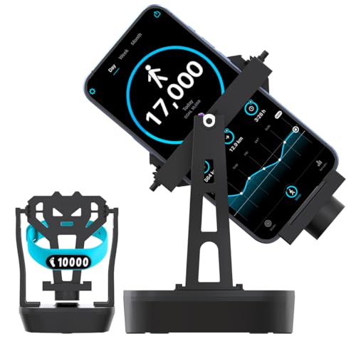 FEICHONGHO Dispositivo di oscillazione del telefono ricaricabile con timer, velocità regolabile, due posizioni di oscillazione, camminatore, ottiene automaticamente 3000-12000 passi all'ora, batteria