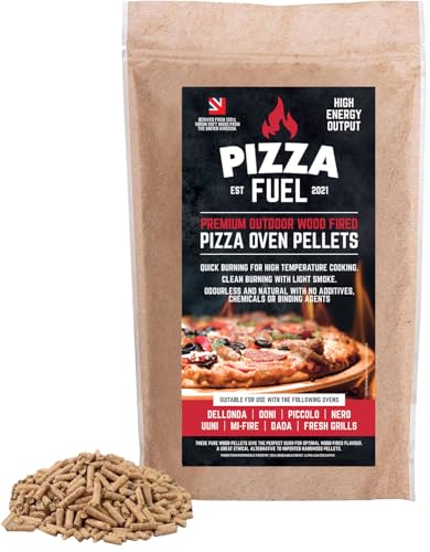 Pellet di legno per forno per pizza ad alta potenza termica da 5 kg per Dallonda Nero Fresh Grills Uuni Ninja Woodfire e altro ancora | Sacchetto richiudibile | Forno per pizza a legna | Kamado |