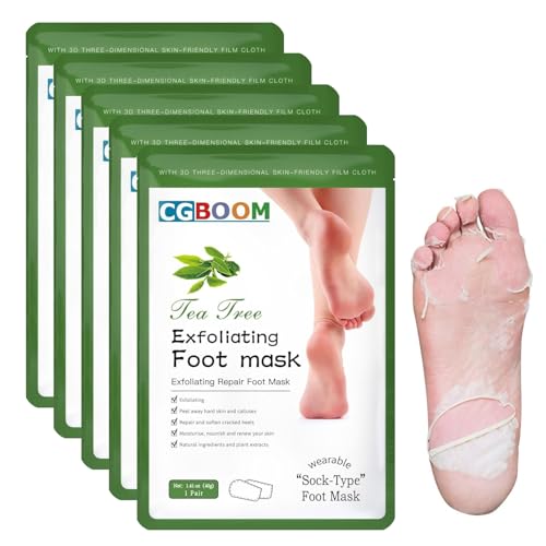 5 pares Mascarilla exfoliante pies,calcetines exfoliantes de pies, peeling pies, foot peel mask, probada dermatológicamente, eficaz para callos pies eliminar Expert Care