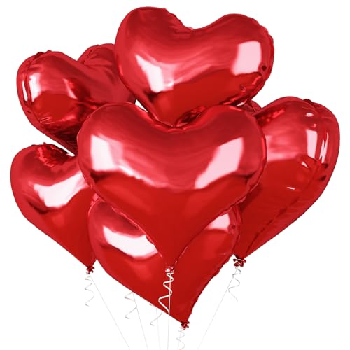 Ballon hélium cœur rouge mat résistant de 61 cm pour éviter les ballons dégonflés