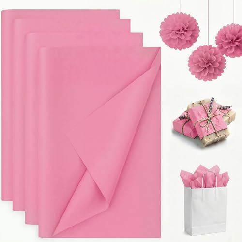 Image of Koogel 330 Sheets Pink Tissue Paper, 14 X 10 inches