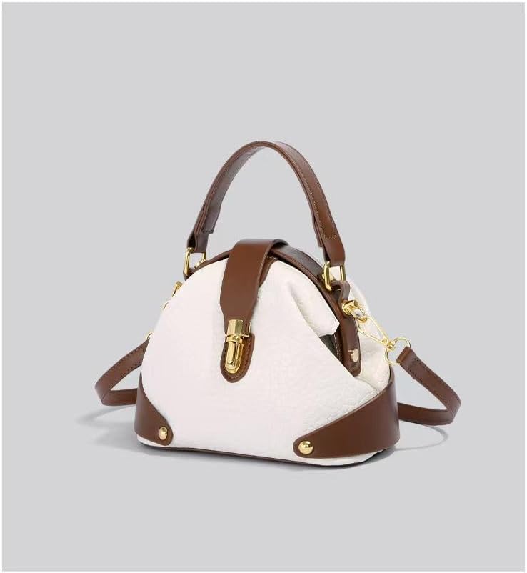 Crossbody Bag Korean Style Fashion Retro Handbag Single Shoulder Pebbled Round Bag For Women - Image 3