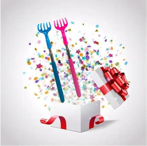 Coçador traseiro Qaoquda 2 peças de plástico telescópico extensível de aço inoxidável portátil de me