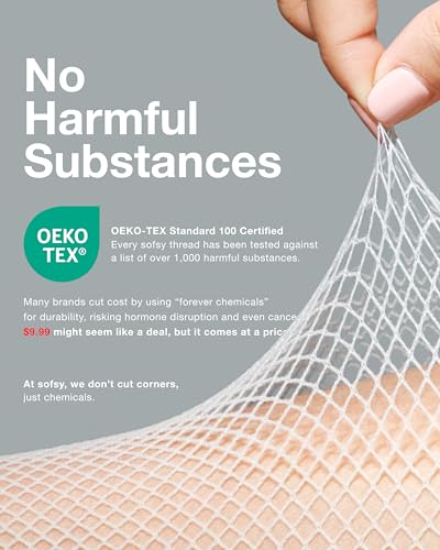 Image of sofsy Italian-Made Soft Fishnet Stockings for Women | 10-Year Hosiery Craftsmanship, Soft Dual Silicone Lace Top, Thigh Highs, Small Grid, Dig-Free, Stretchy