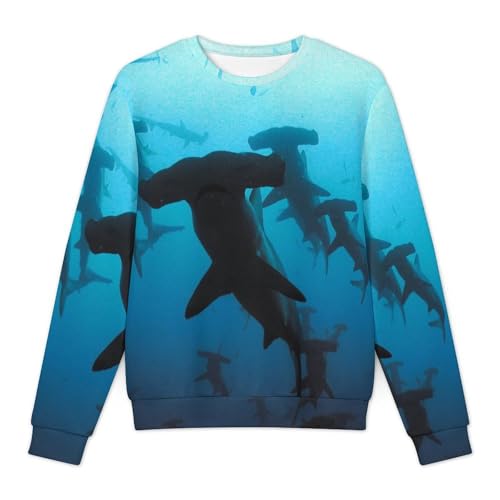 Hammerhead Sharks Print Loose Fitting Pullover Sweater Soft, Warm, and Comfortable3