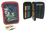 Estuche de dos compartimentos con diseño de Star Wars, Star Wars, para niños, escuela primaria