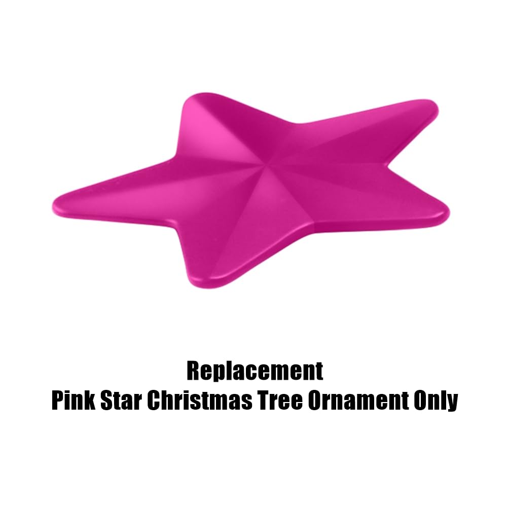 Replacement Part for Fisher-Price Little People Playset - HMK85 ~ Pink Star Christmas Tree Ornament ~ Inspired by Barbie Doll Little-People Dollhouse ~ Works Great with Any Little-People Playset