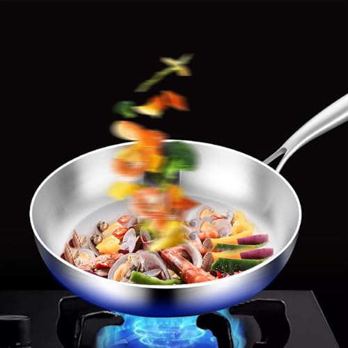 Pan de cuisson en acier inoxydable poêle non bâton ménagère
