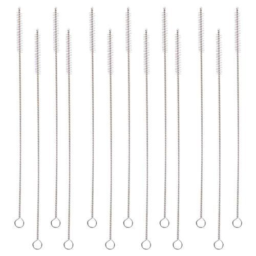 Holibanna 15Pcs Cleaner Brush Stainless Steel Nylon Straws for Tube Cleaning Bottles and Narrow Neck Bottles Dishwasher