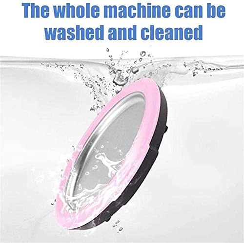 Roll Ice Cream Maker,Round Instant Ice Cream Maker,with 2 Spatulas Mini Fried Yogurts Machine Fry Ice Plate,for Healthy Homemade Rolled Ice Cream (Red)