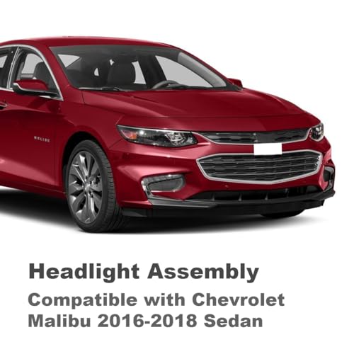 SHINESELL 2016 2017 2018 Malibu Headlights RH,Headlight Assembly Compatible with Chevy Malibu 2016-2018 Halogen Headlamp Replacement Right Passenger Side GM2503426 by SHINESELL - Image 6