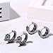 OIDEA Viking Earrings Men: Punk Gothic Celtic Knot Huggie Hoop Earrings Stainless Steel Norse Viking Amulet Jewelry Gifts for Men and Women