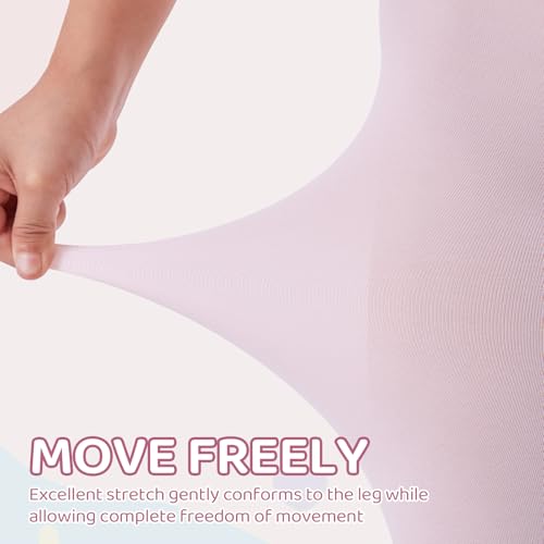 MANZI 3 Pairs Girls Tights Footed Toddler Dance Tights Kids Ballet Stockings Ultra Soft4