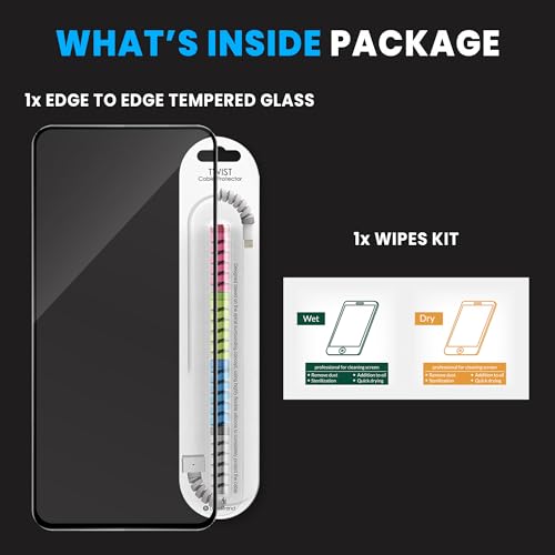 Image of FIRST MART Tempered Glass for Nothing Phone CMF 1, 9H 0.3 mm Full-Glue Screen Protector with Cable Protector, 3D Edge-to-Edge, HD Clear, Case-Friendly, Black, Pack of 1