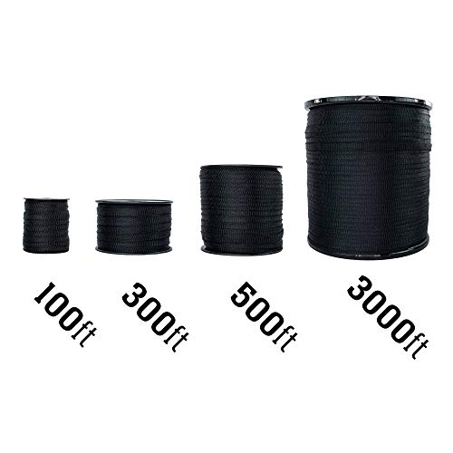 image for SGT KNOTS Polyester Flat Rope - Durable Webbing, Pull Tape Strap for G