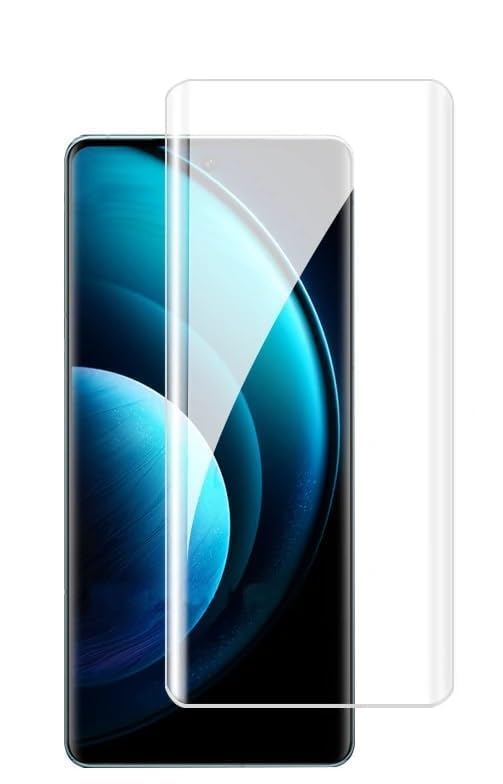 Image of Diruite Premium Tempered Glass Design for Vivo X100 5G / Vivo X100 Pro 5G Advanced Border Less Full Edge-To-Edge Protector UV Screen Protector and Easy Installation Kit-(Pack of 1)