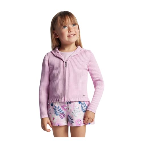 Mayoral Knitting Ribbing Pullover for Girls Mauve