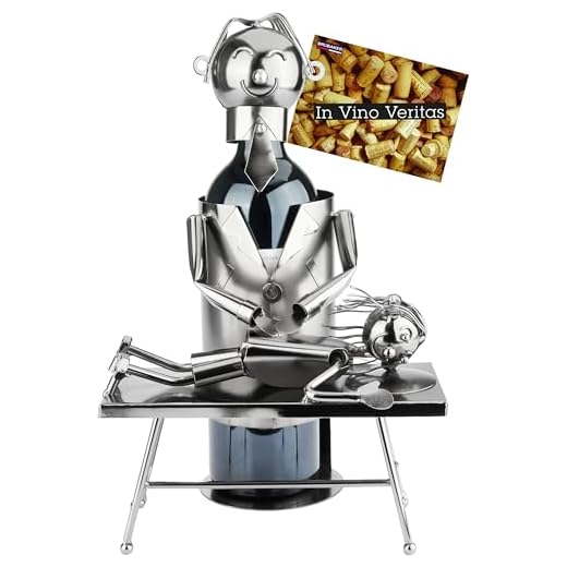 BRUBAKER Portabotellas de Vino Fisioterapeuta - Portabotellas de Metal Fisioterapia - Regalo de Vino para Masajistas y Fisioterapeutas - Botellero Escultura con Tarjeta de Regalo Incluida