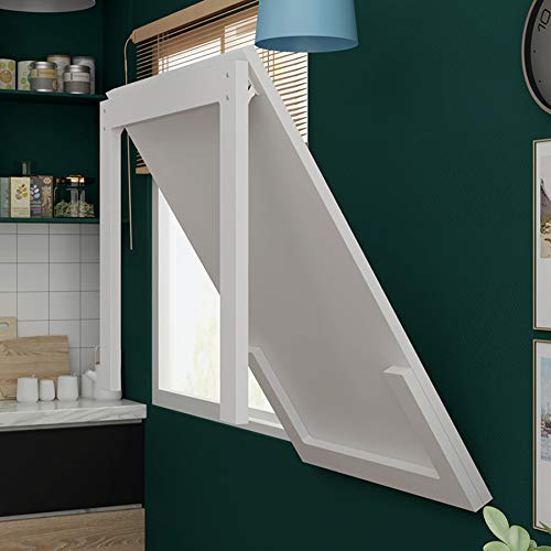 FOLD Multifunctional Folding Table Wall-Mounted Dining Table Bar Table, Out Convertible into Photo Frame, White (120 80 75cm / 47.2 31.5 29.5in) FOLD Multifunctional Folding Table Wall-Mounted Dining Table Bar Table, Out Convertible into Photo Frame, White (120 80 75cm / 47.2 31.5 29.5in)