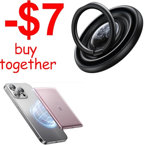 Magnetic Case & 360Rotatable Magnetic Phone Grip Ring Holder Kickstand Spinner