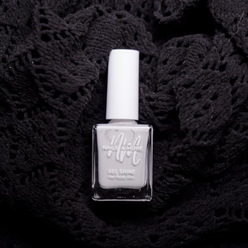 Image of Nails & More Grey Nail Polish, Argan Oil-Infused Gel Shine, Soft Grey Nails, Minimalist Nail Color | 10ml