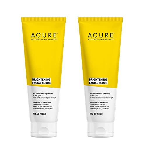 Acure Organics Brightening Facial Scrub, 4 Fl. Oz, Pack Of 2 #TOP3