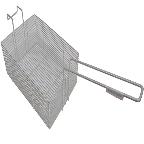 Peneira Cesto Fritura Fritadeira Retangular Arame 24x17x10cm